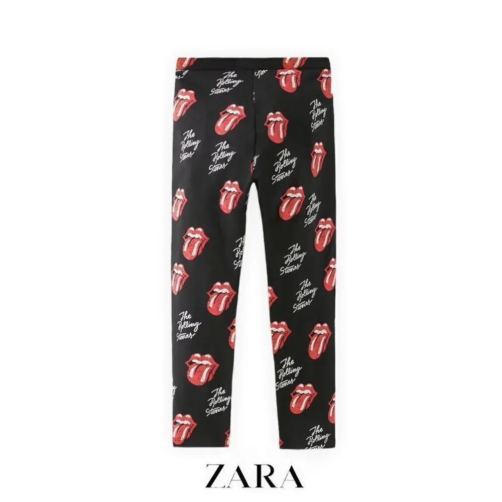 ZARA Kids | Black | THE ROLLING STONES LEGGINGS